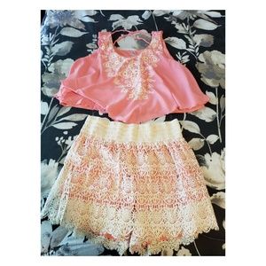 Blush 2 piece short set